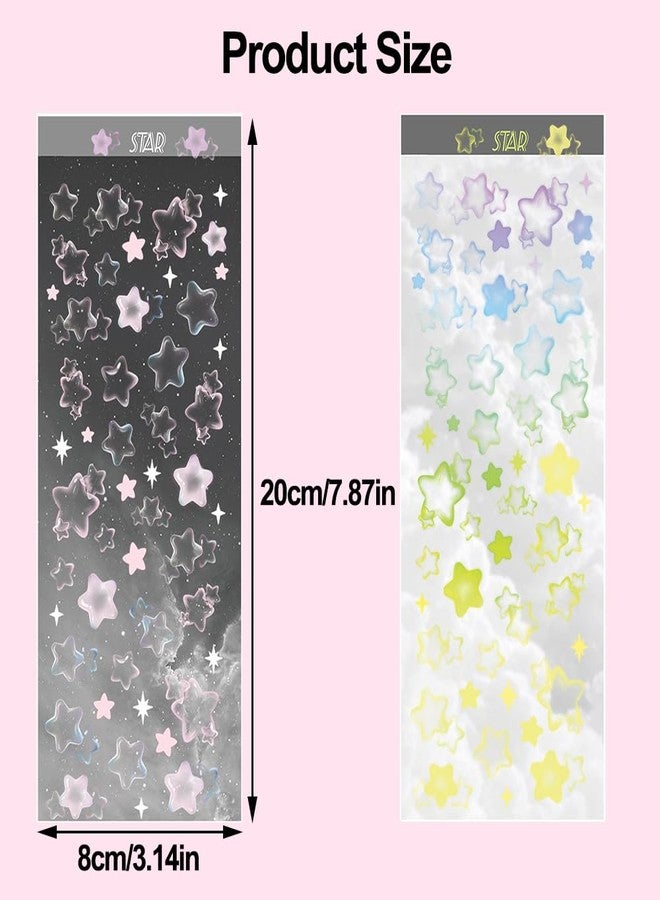 IPEWOEF 2Sheets Colored Star Stickers - Kpop & Korean Deco Stars for Kids Rewards, Photocards, Scrapbooking & Journaling - Image 2